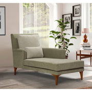 Cama de dia escandinava, malha verde, estrutura de madeira de faia, 79 x 100 x 167 cm | Espuma 28 DNS, pernas de madeira (20 cm) | Elegante e funcional para espaços modernos