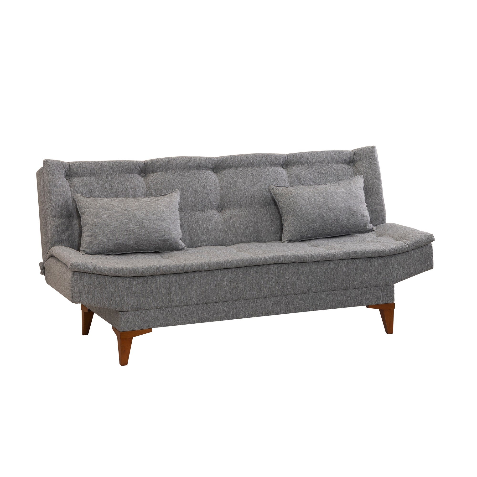 Sofá-cama de 3 lugares-Santo-Cinza