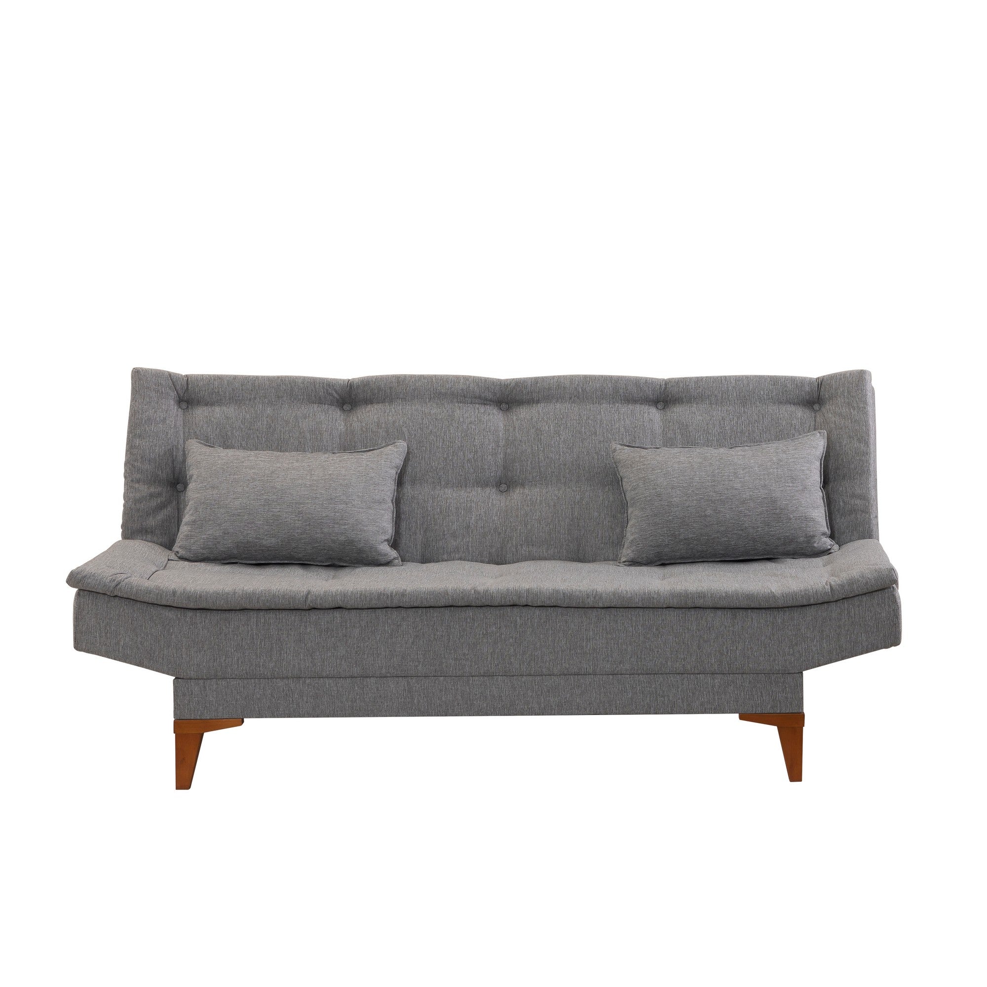 Sofá-cama de 3 lugares-Santo-Cinza