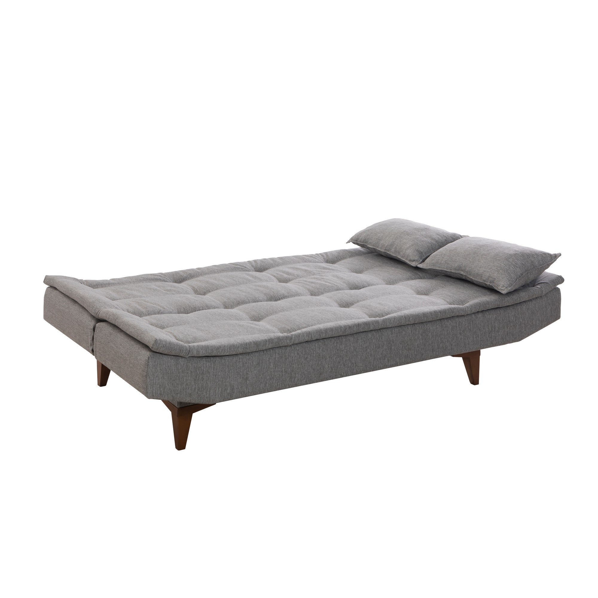 Sofá-cama de 3 lugares-Santo-Cinza