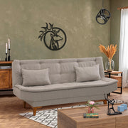 Sofá-cama de 3 lugares-Santo-Creme