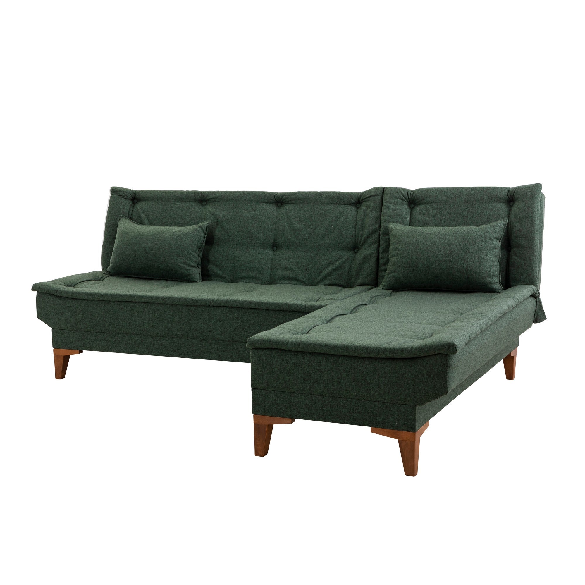 Sofá-cama de canto-Santo-Verde