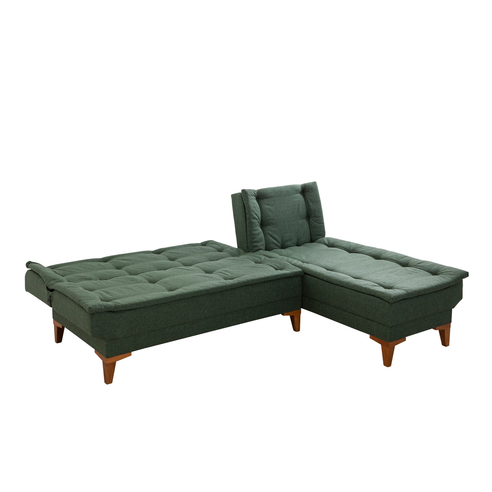 Sofá-cama de canto-Santo-Verde