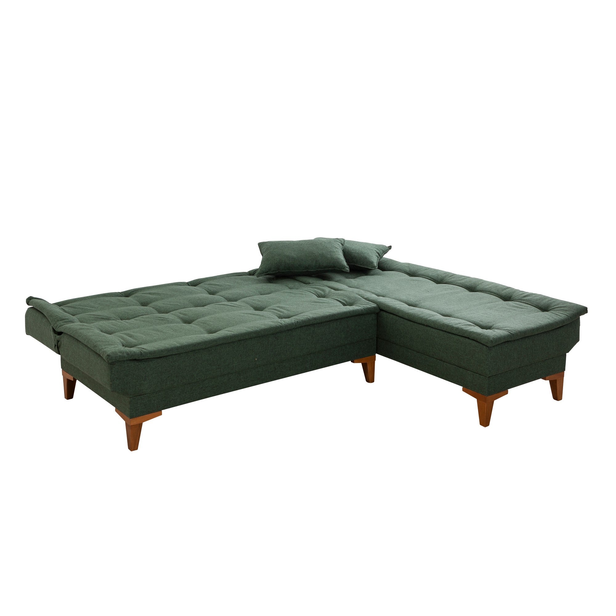 Sofá-cama de canto-Santo-Verde