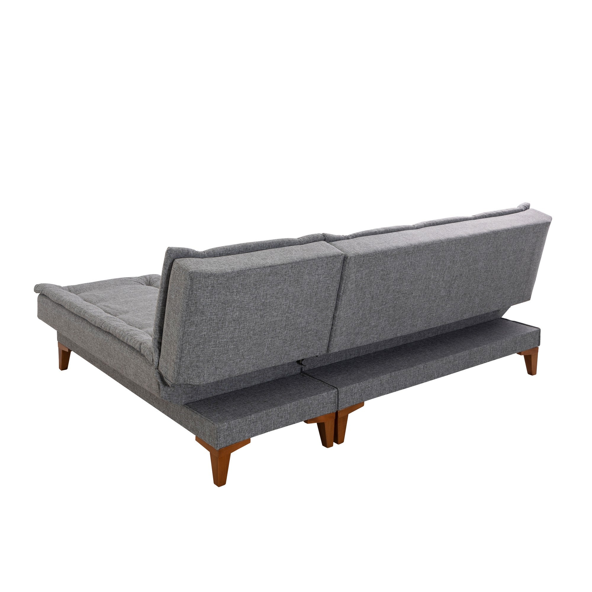 Sofá-cama de canto-Santo-Cinza escuro