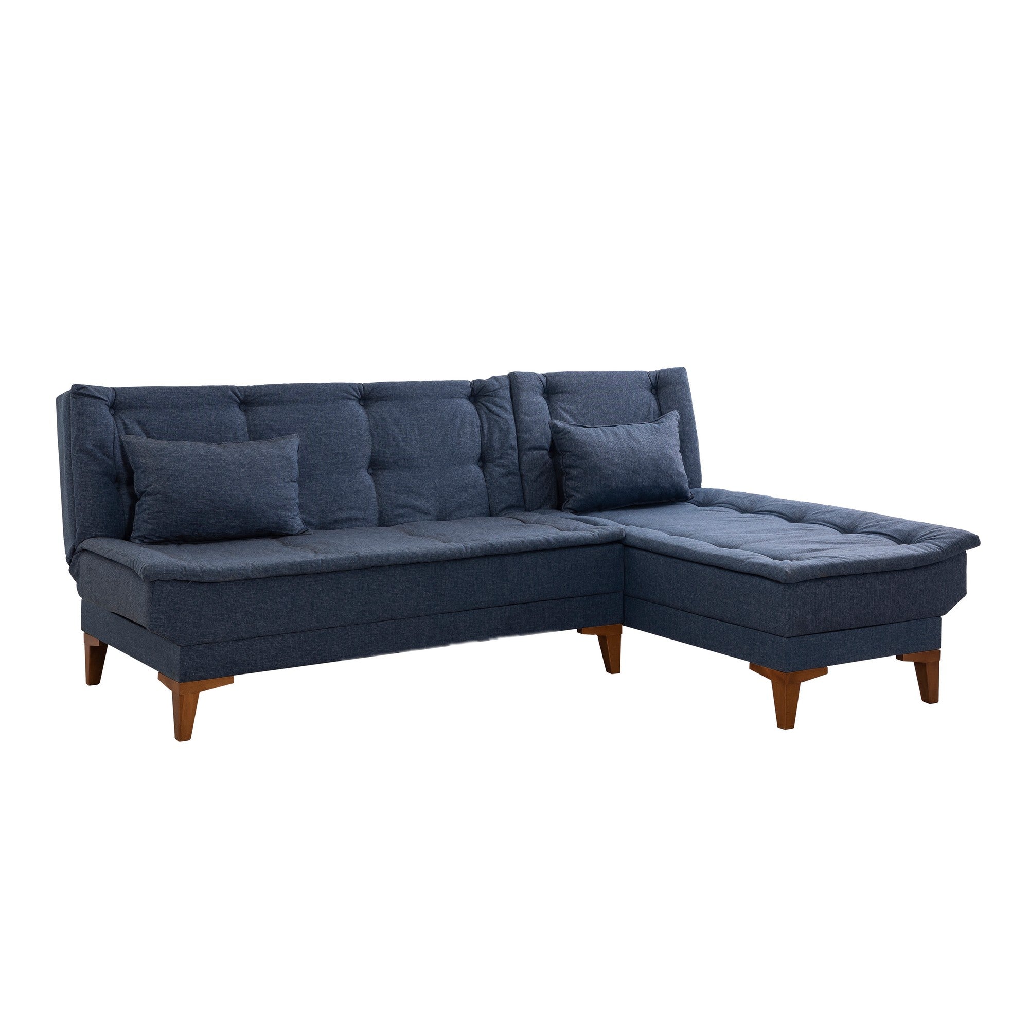 Sofá-cama de canto-Santo-Azul escuro