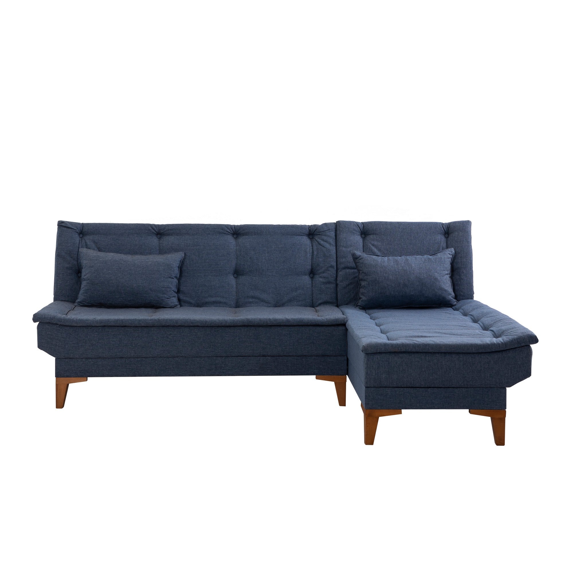 Sofá-cama de canto-Santo-Azul escuro