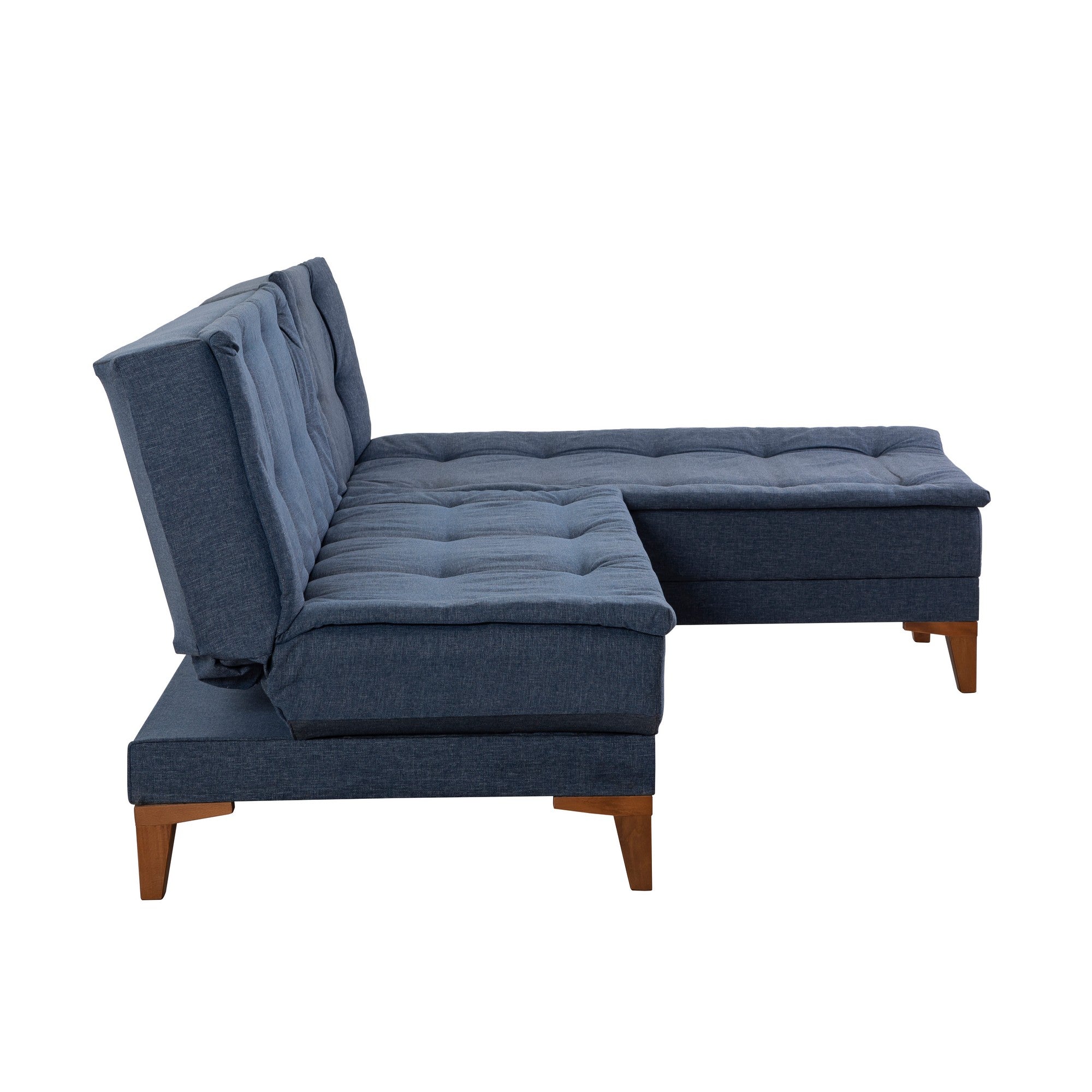 Sofá-cama de canto-Santo-Azul escuro