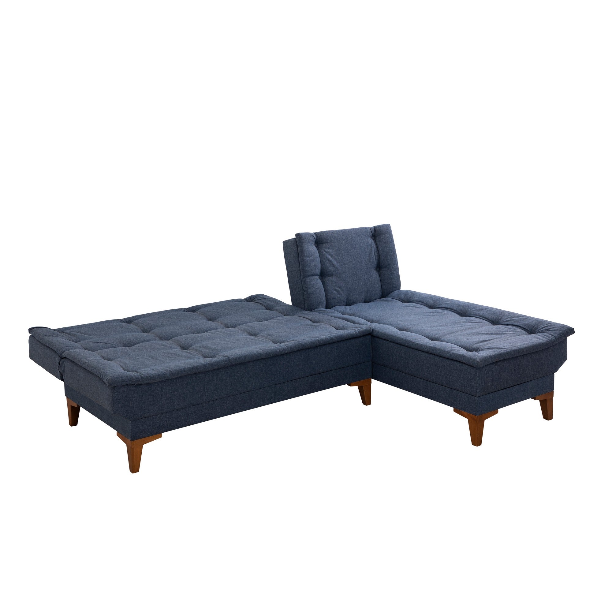 Sofá-cama de canto-Santo-Azul escuro