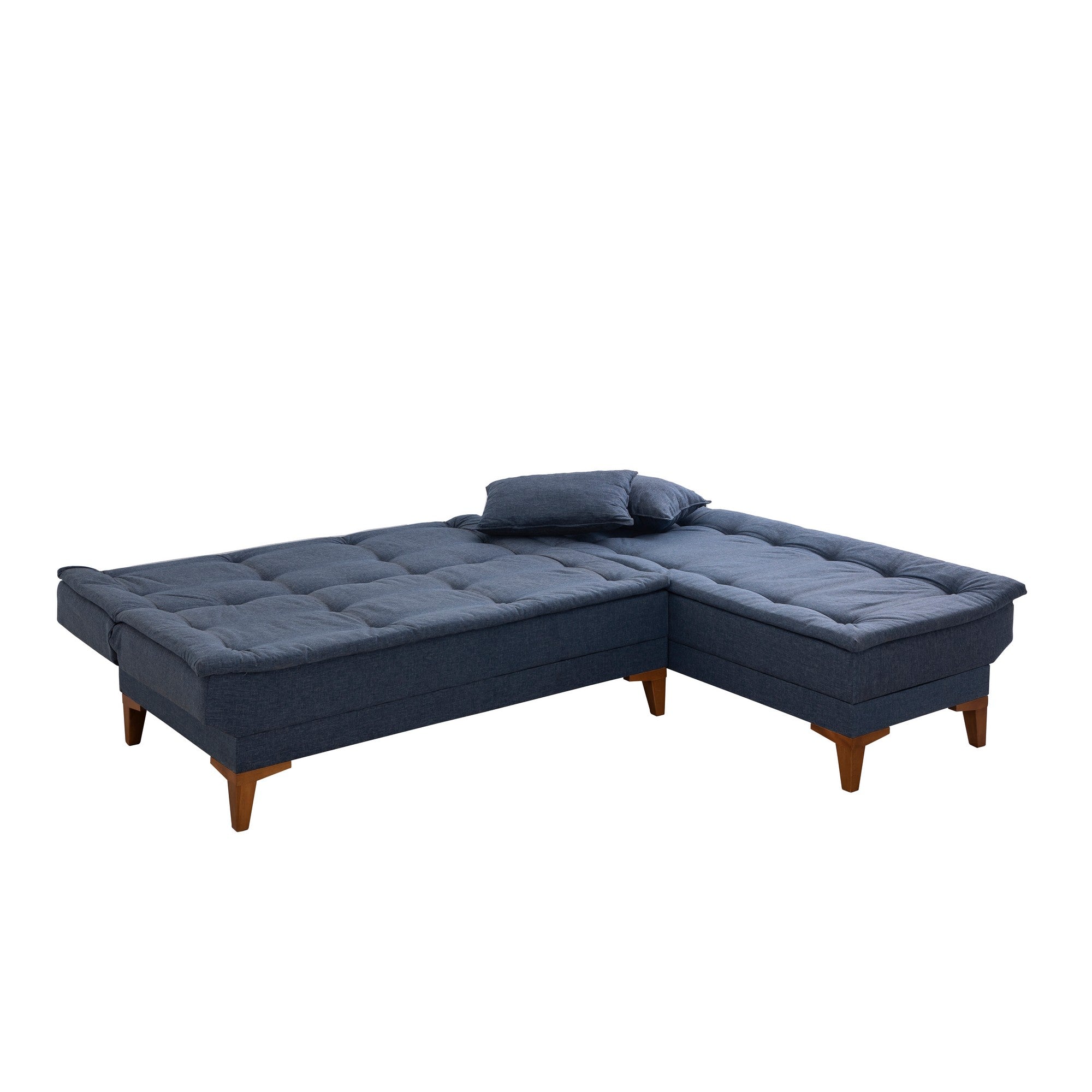 Sofá-cama de canto-Santo-Azul escuro