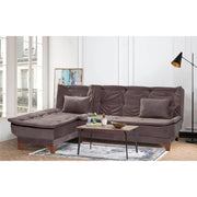 Sofá-cama de canto elegante, antracite, 225 x 160 x 86 cm | Estrutura em madeira de pinho, tecido 100% Soho, espuma 28 DNS | Perfeito para salas de estar modernas e quartos de hóspedes
