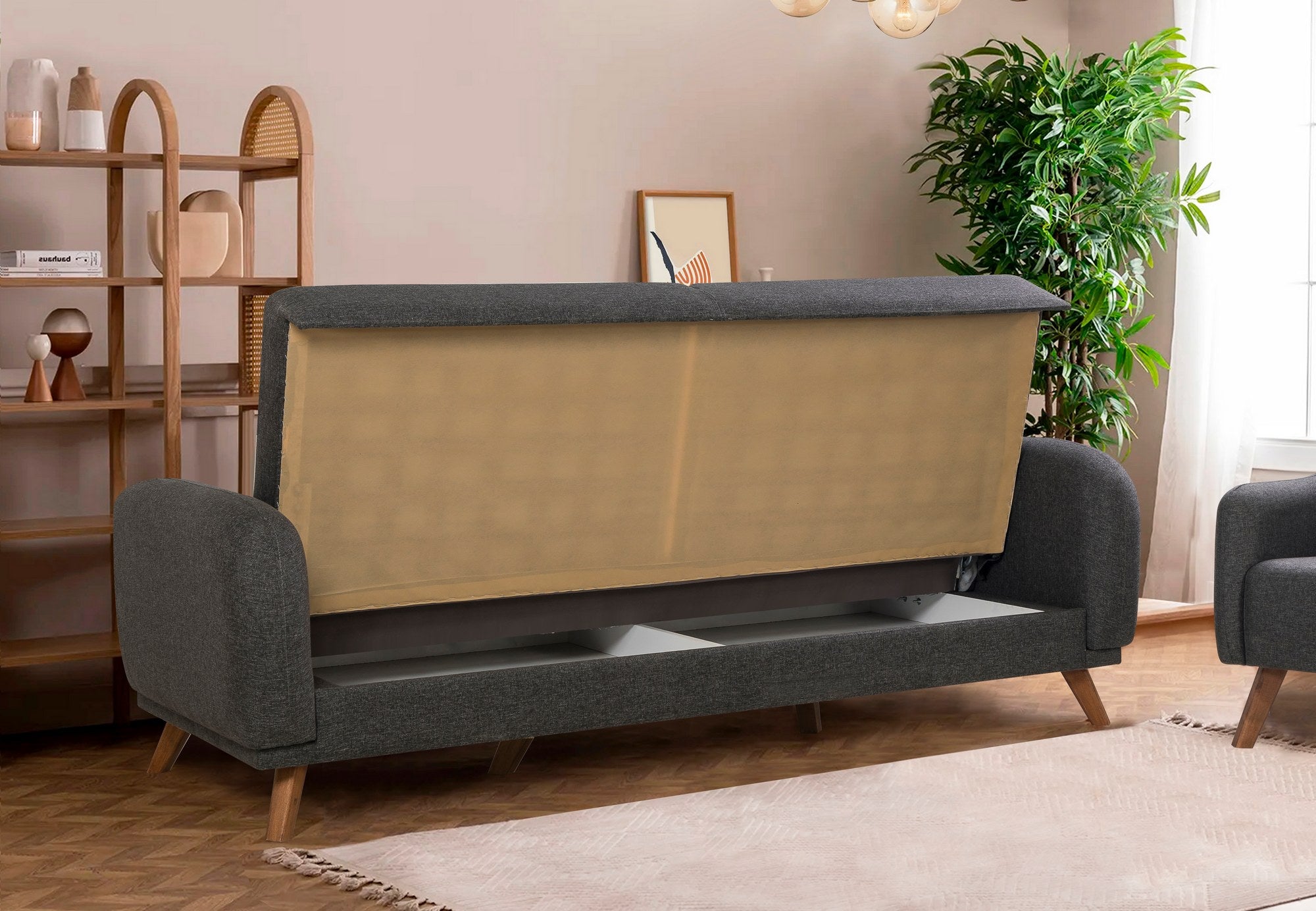 Sofá-cama de 3 lugares-Hera-Antracite