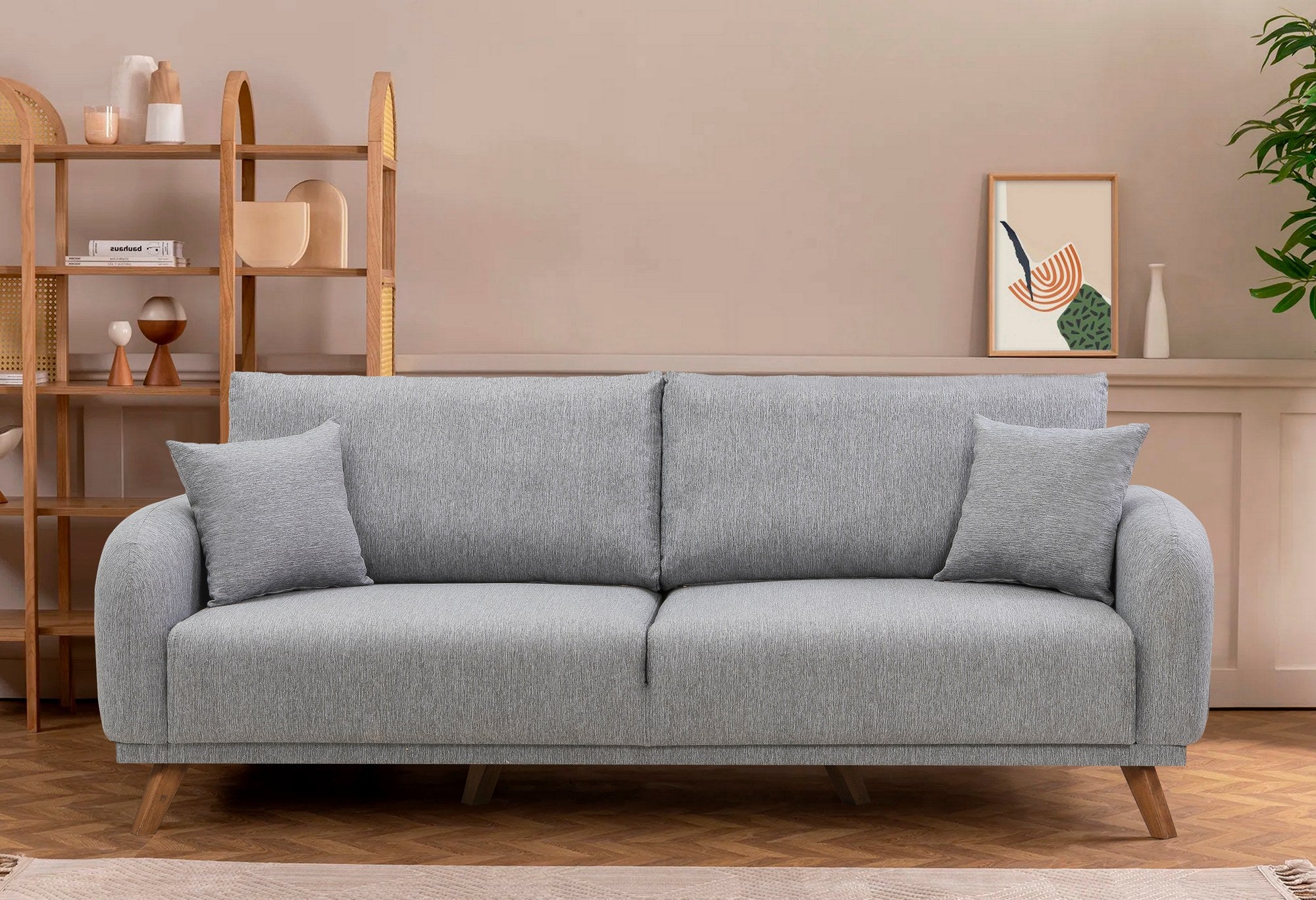 Sofá-cama de 3 lugares-Hera-Cinza