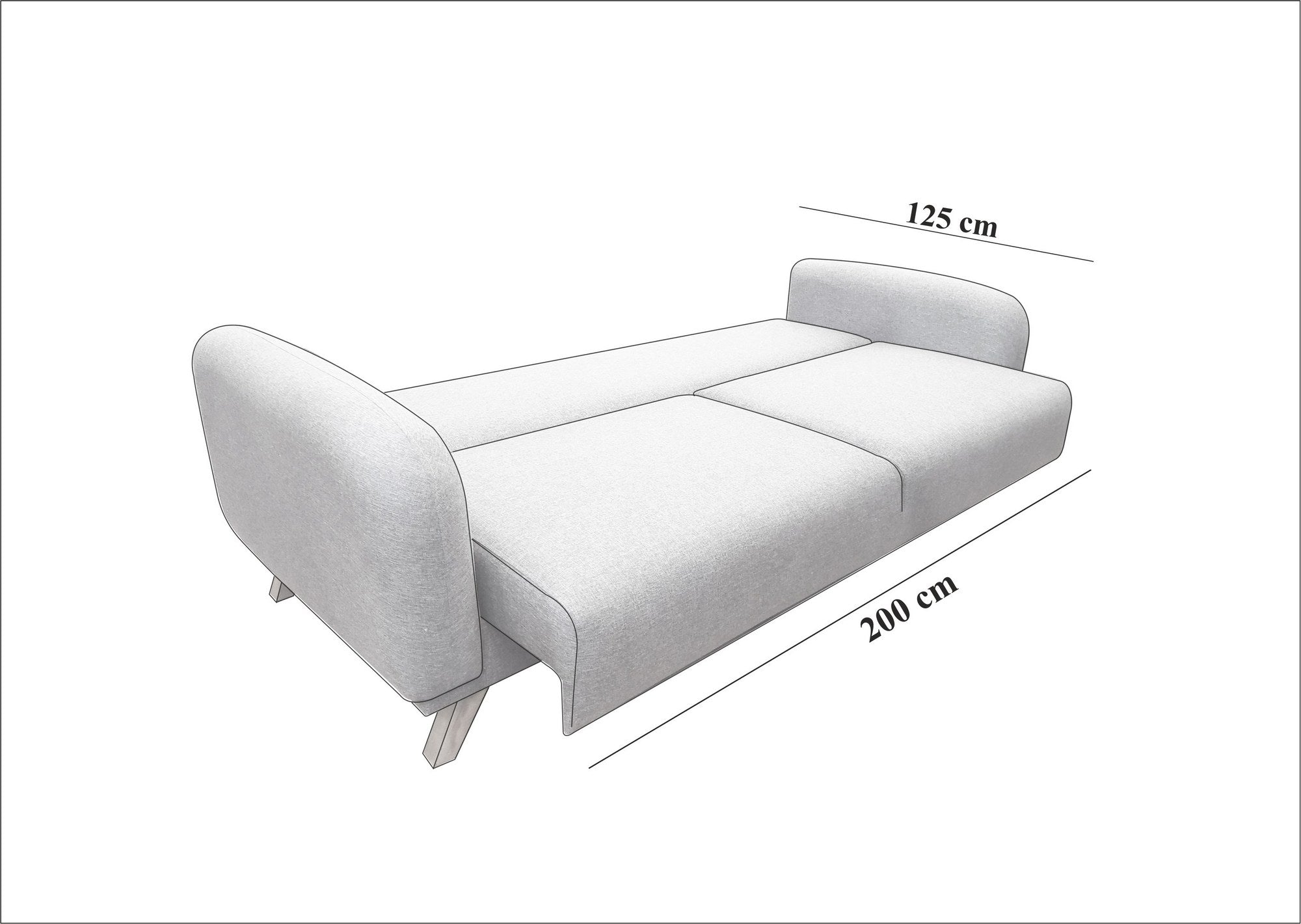 Sofá-cama de 3 lugares-Hera-Cinza