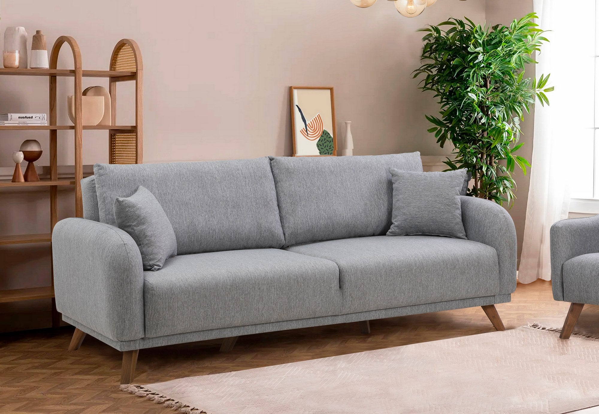 Sofá-cama de 3 lugares-Hera-Cinza