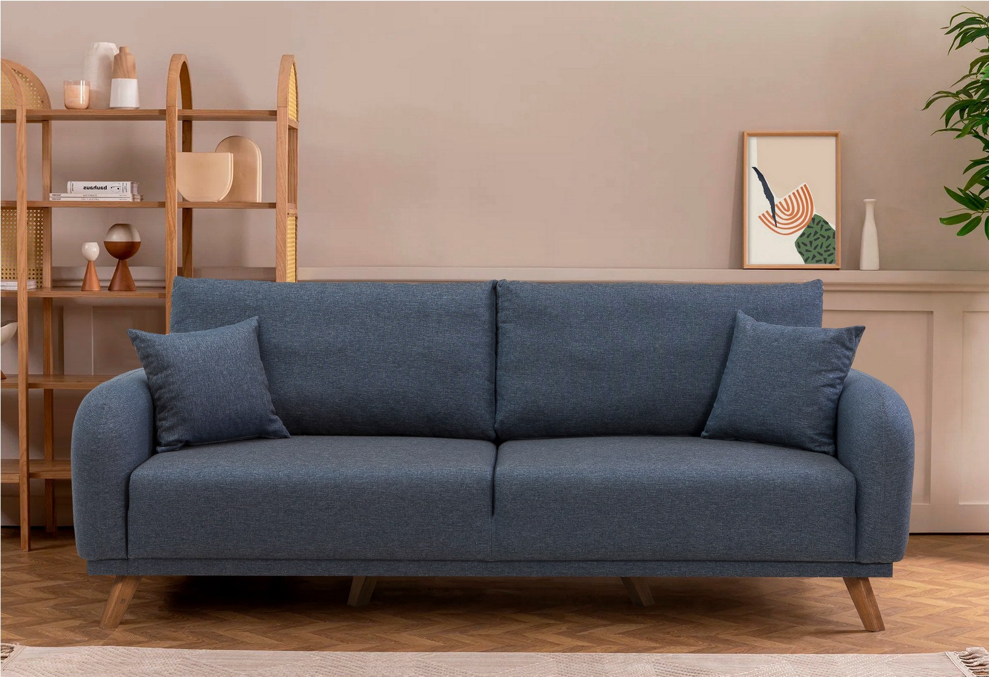 Sofá-cama de 3 lugares-Hera-Azul escuro