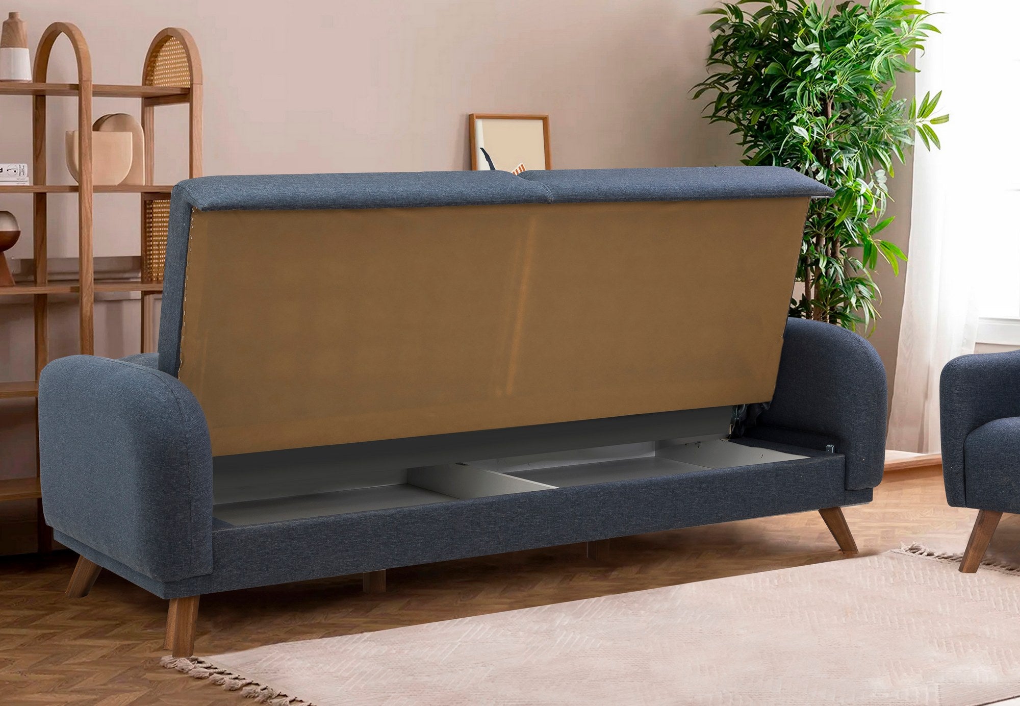 Sofá-cama de 3 lugares-Hera-Azul escuro