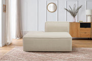 Sofá elegante de 1 lugar, cor creme, 120 x 90 x 69 cm | Tecido de textura macia, estrutura de faia e abeto, almofada de espuma 30 DNS | Perfeito para salas de estar modernas