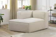 Sofá elegante de 1 lugar, cor creme, 140 x 90 x 69 cm | Tecido de textura macia, estrutura de faia e abeto, almofada de espuma 30 DNS | Perfeito para salas de estar modernas