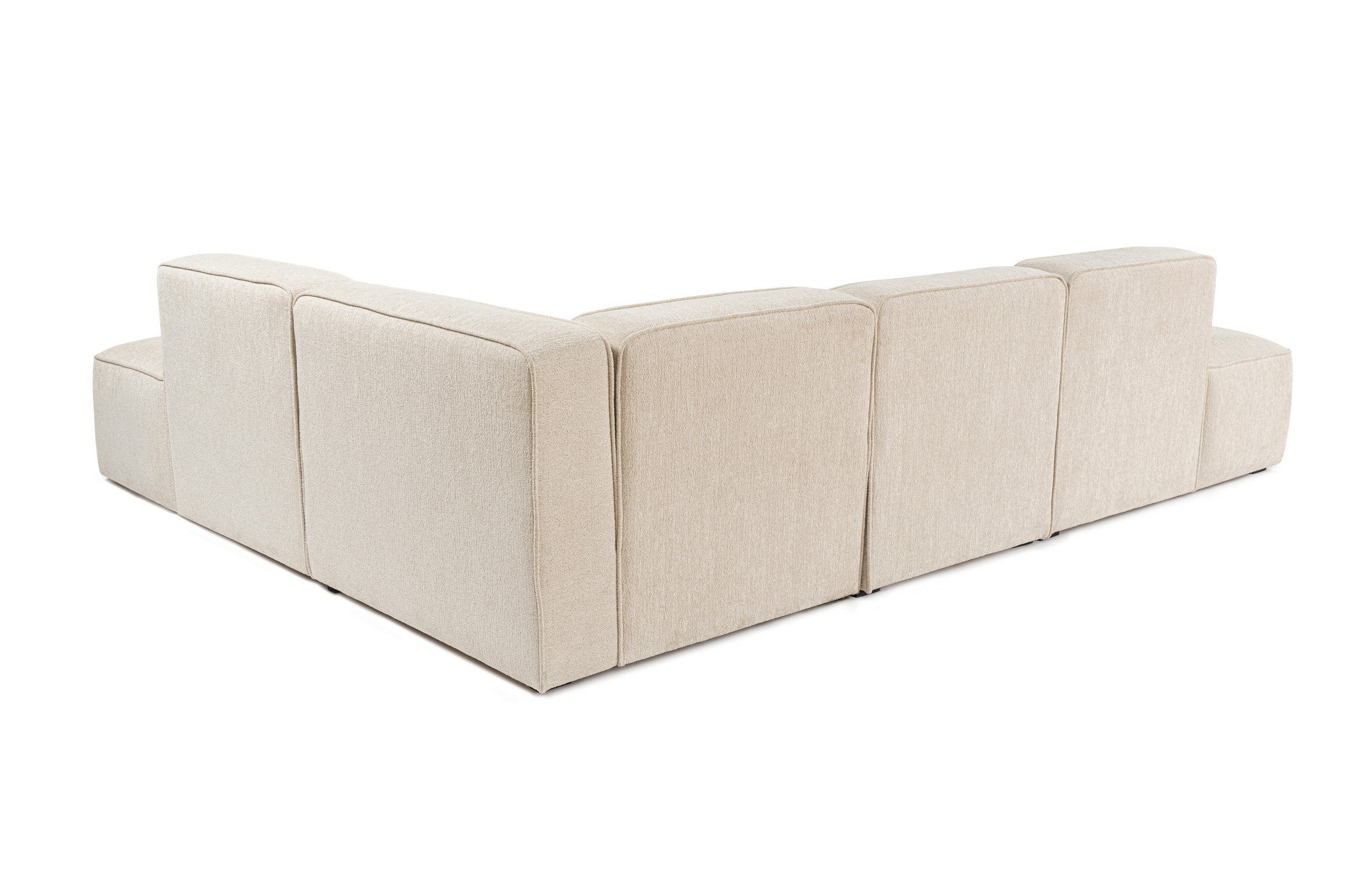 Sofá de Canto – 280x69x90 cm – Creme – Madeira