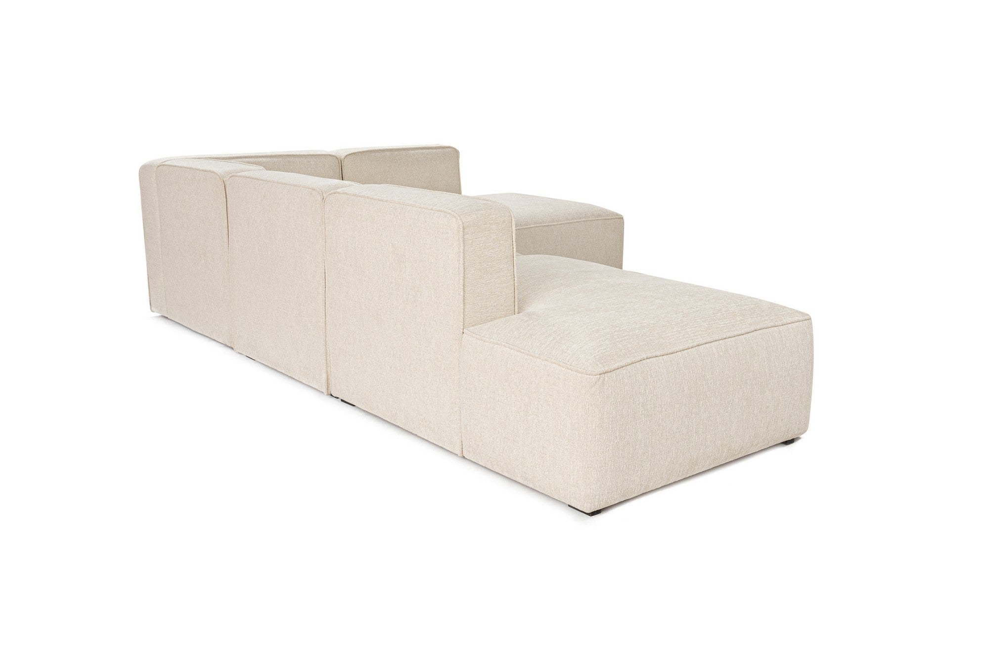 Sofá de Canto – 280x69x90 cm – Creme – Madeira