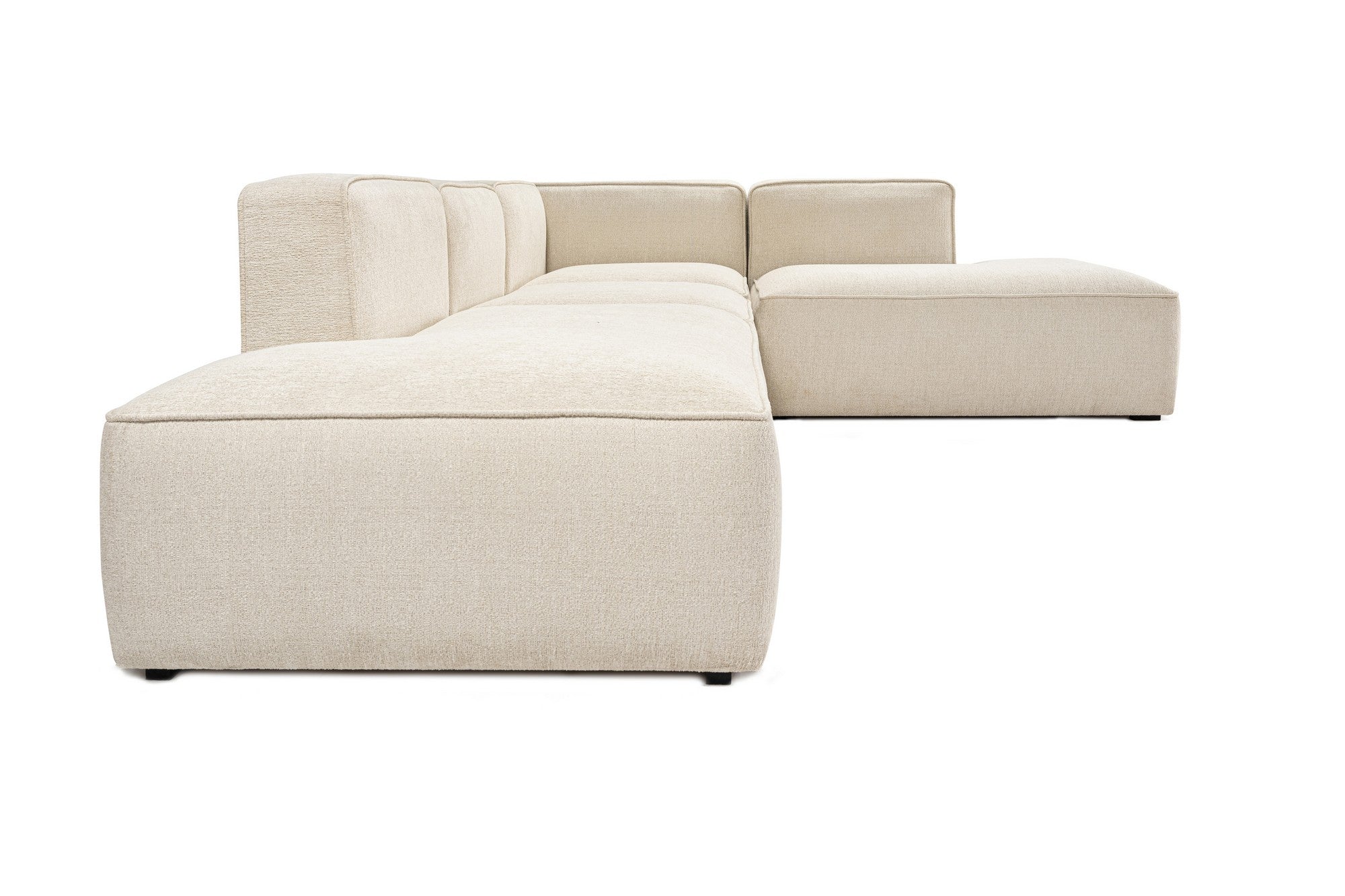 Sofá de Canto – 280x69x90 cm – Creme – Madeira