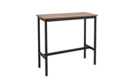 Mesa de bar preta elegante, 100 cm x 90 cm x 40 cm | Tampo 100% aglomerado e estrutura 100% metal | Perfeita para bares e espaços de entretenimento modernos