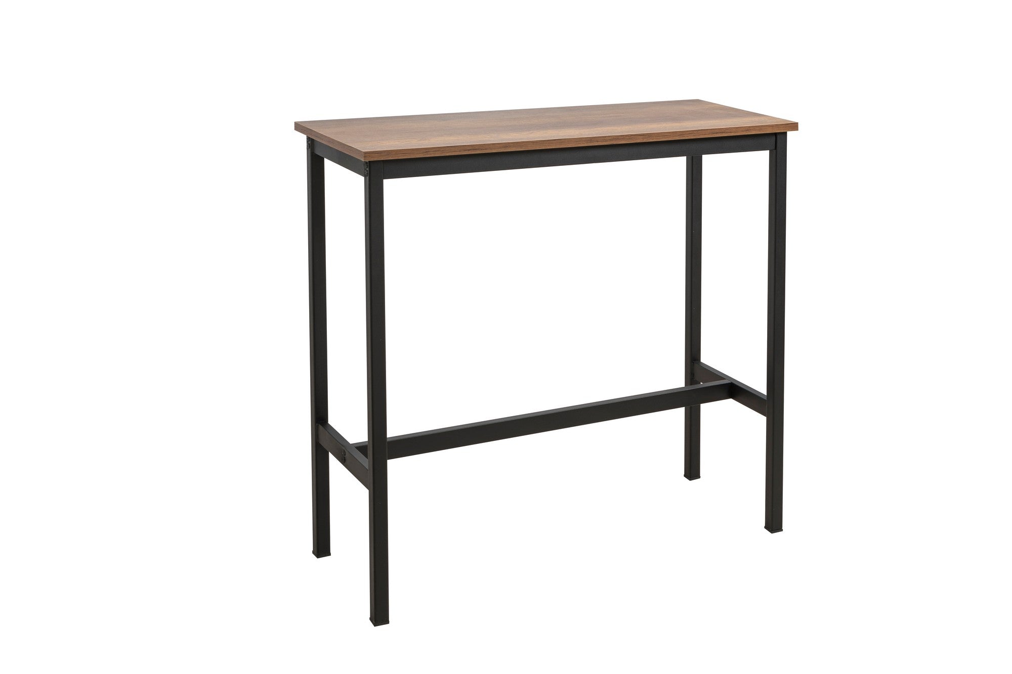 Mesa de bar preta elegante, 100 cm x 90 cm x 40 cm | Tampo 100% aglomerado e estrutura 100% metal | Perfeita para bares e espaços de entretenimento modernos
