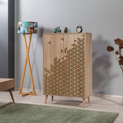 Armário multiusos – 80 x 127 x 36 cm – Carvalho Sonoma – Melamina