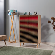 Armário multiusos – 80 x 127 x 36 cm – Carvalho Sonoma – Melamina