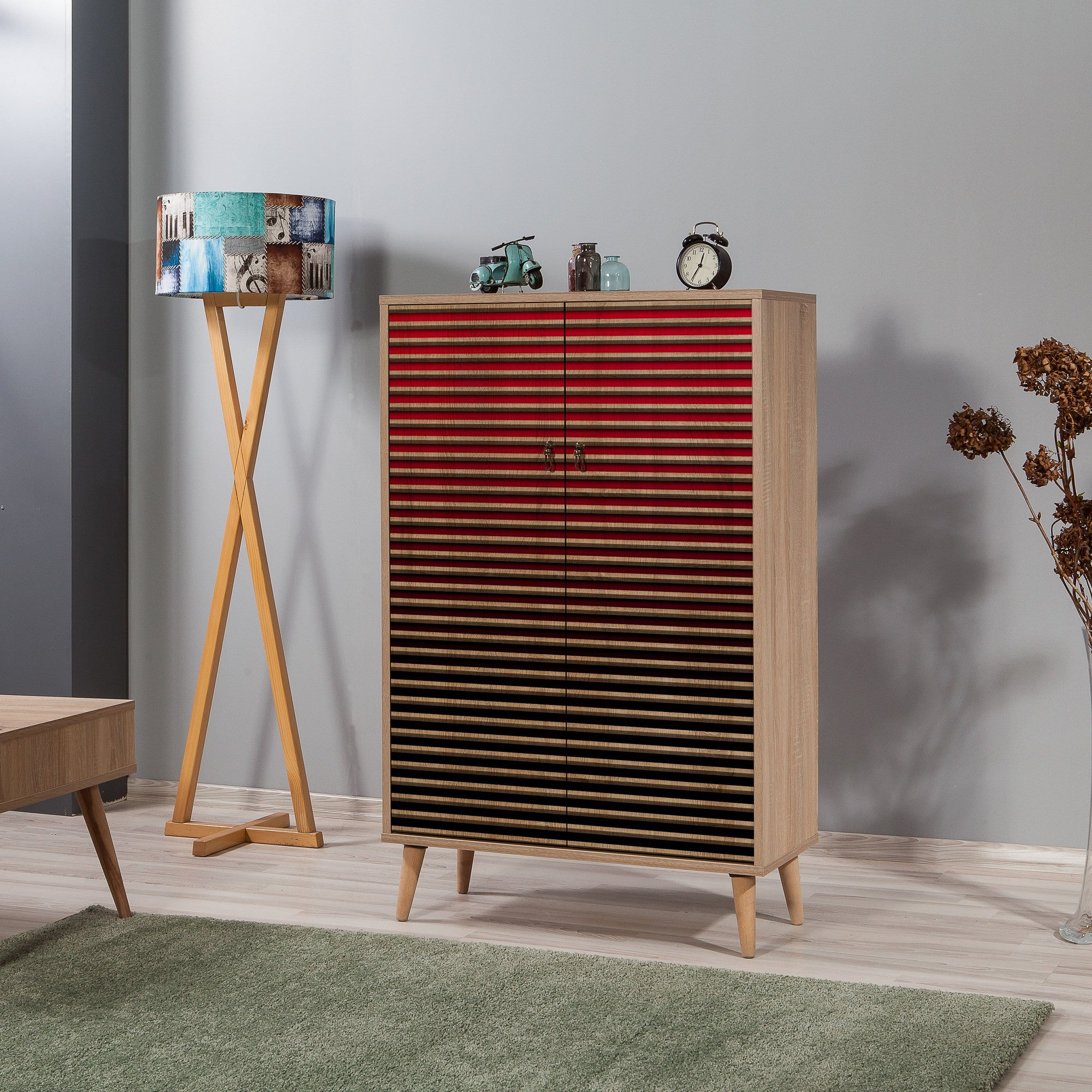 Armário multiusos – 80 x 127 x 36 cm – Carvalho Sonoma – Melamina