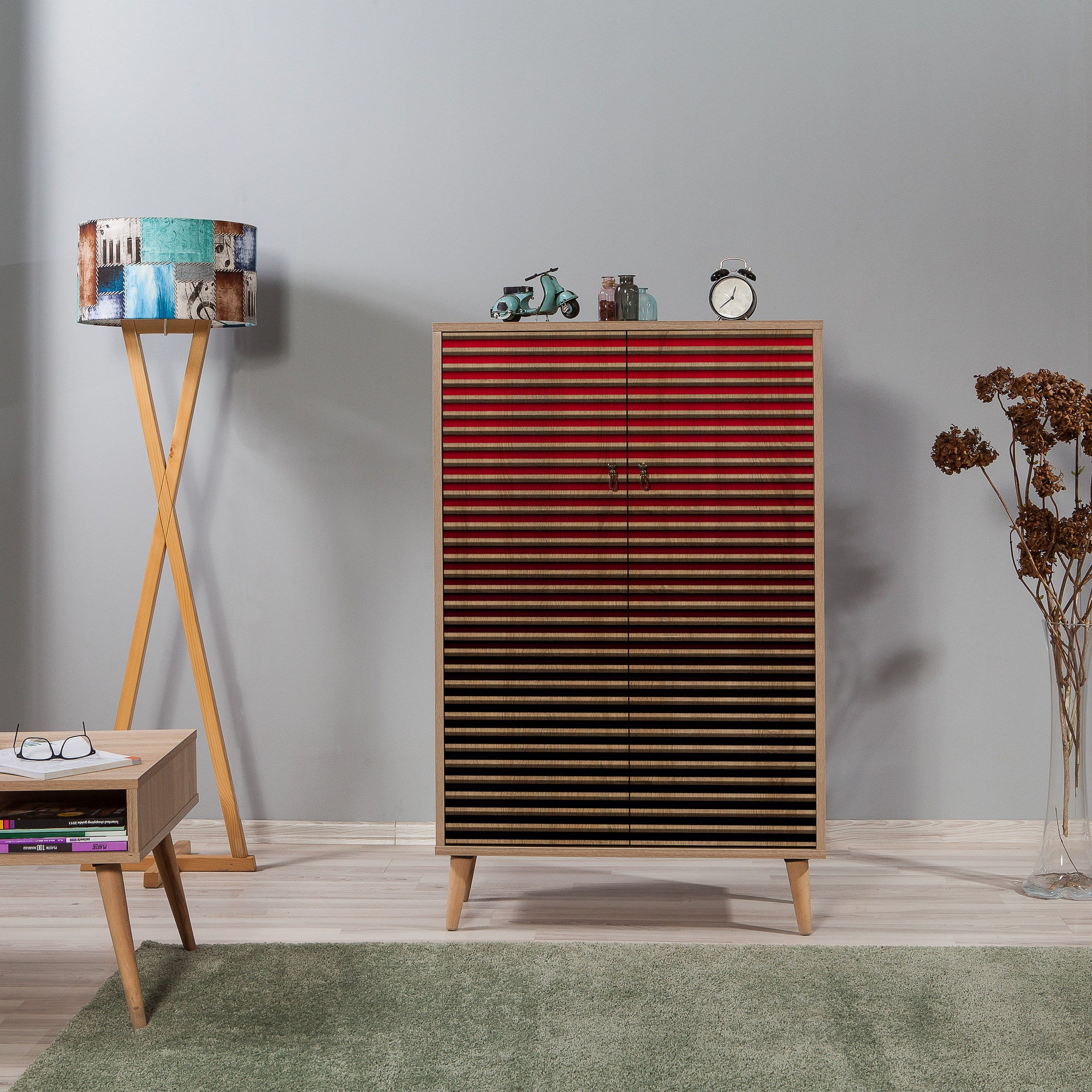 Armário multiusos – 80 x 127 x 36 cm – Carvalho Sonoma – Melamina