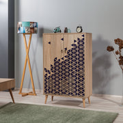 Armário multifuncional – 80 x 127 x 36 cm – Carvalho Sonoma – Melamina