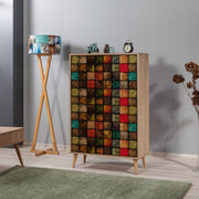 Armário multiuso – 80 x 127 x 36 cm – Carvalho Sonoma – Melamina