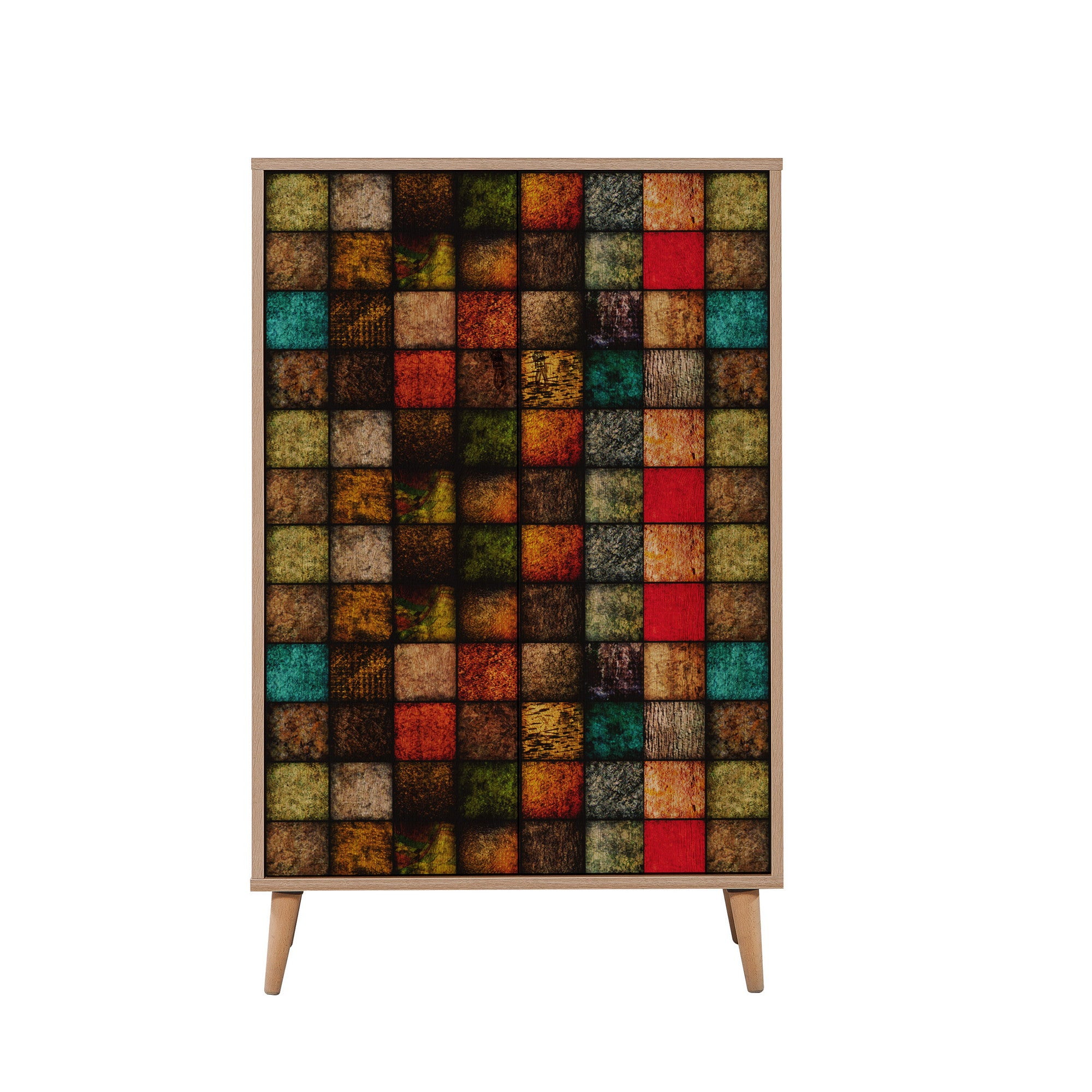 Armário multiuso – 80 x 127 x 36 cm – Carvalho Sonoma – Melamina