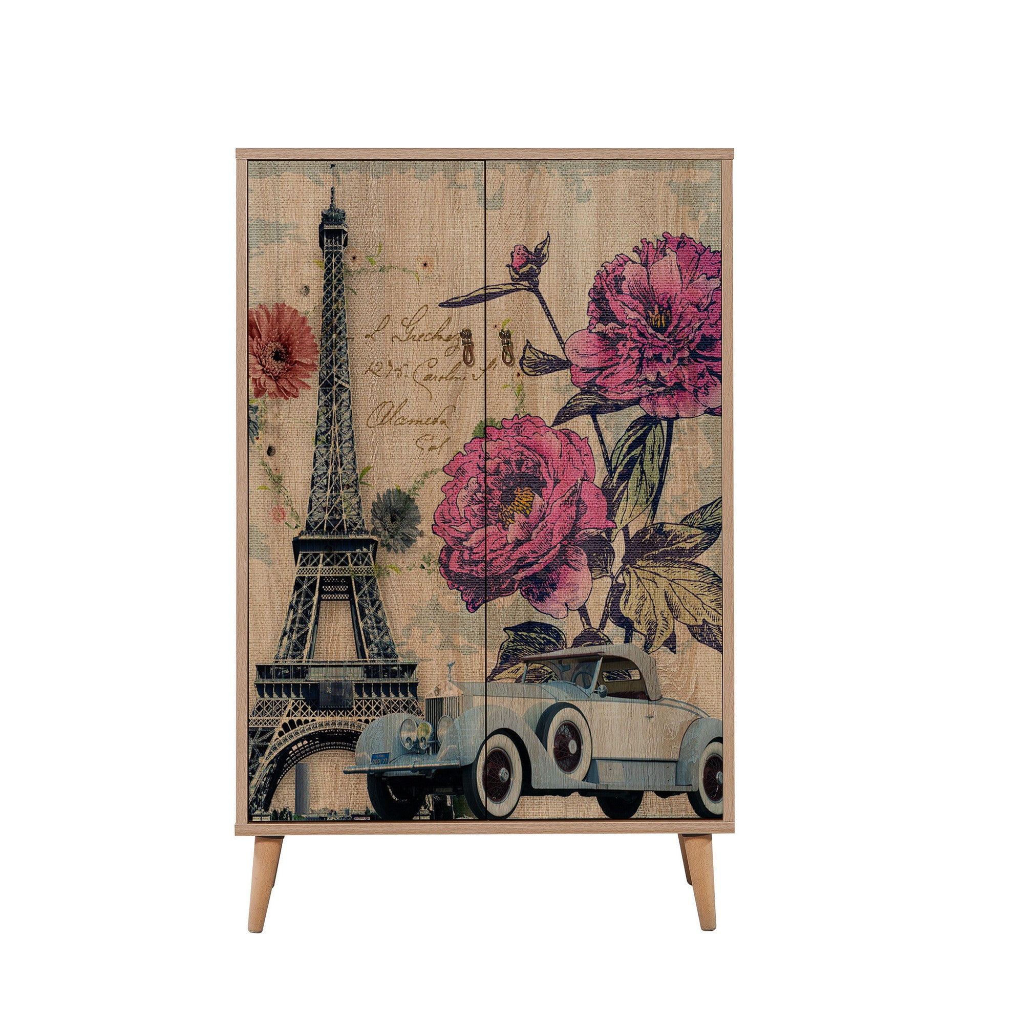 Armário multiuso – 80 x 127 x 36 cm – Carvalho Sonoma – Melamina e Madeira