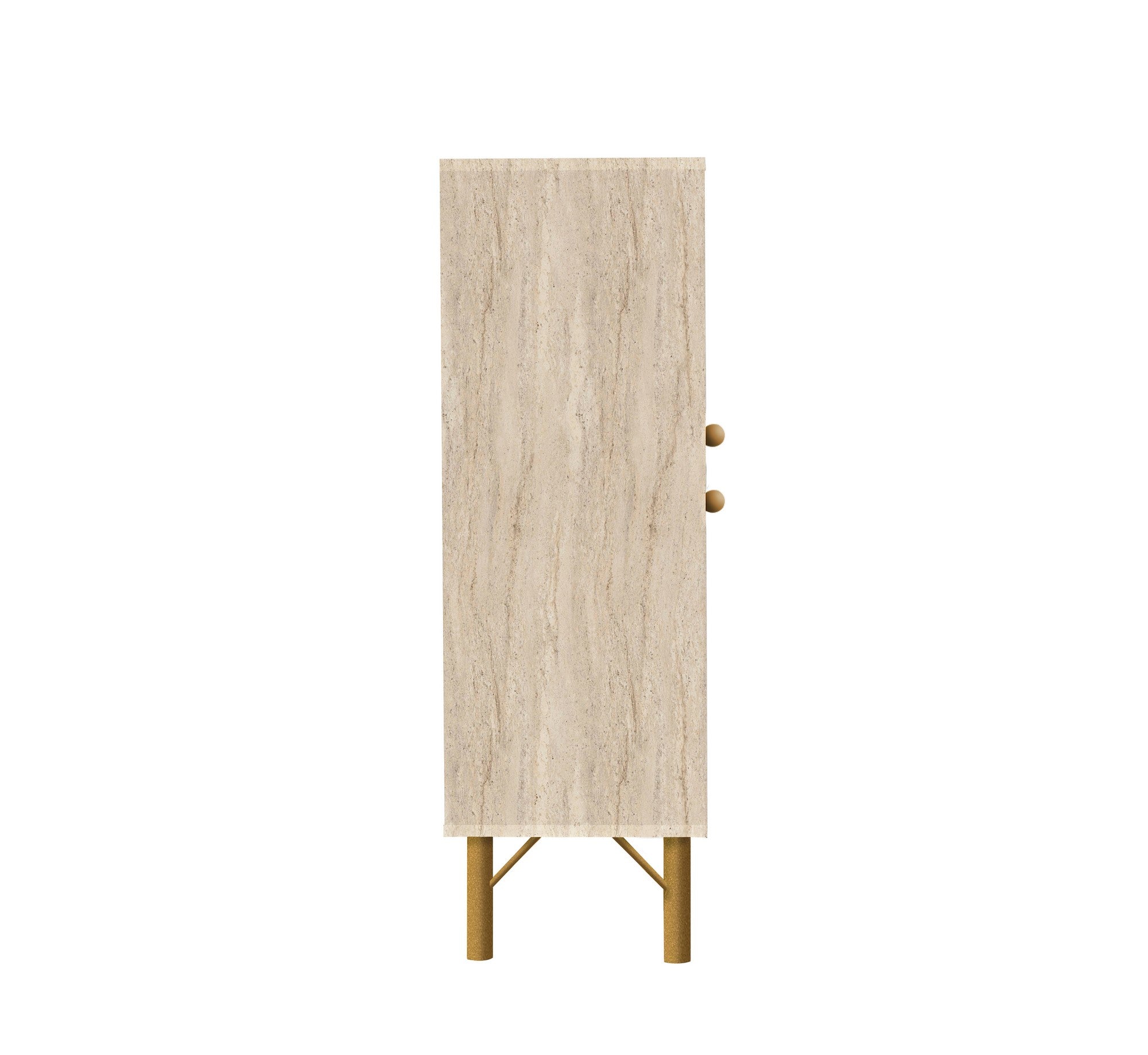 Armário multifuncional – 95 x 111 x 36 cm – cor travertino – melamina