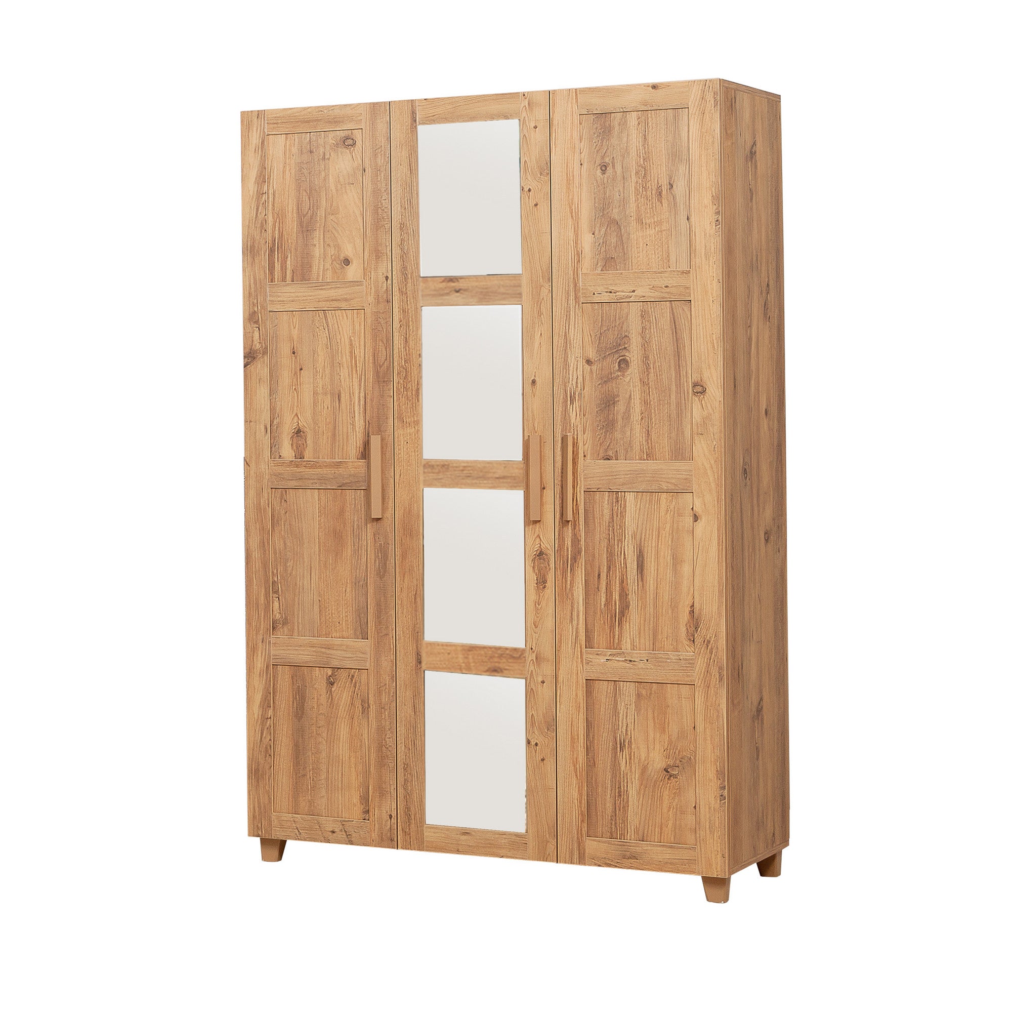 Guarda-roupa moderno – 120 x 189 x 48 cm – Pinho Atlântico – Painel de partículas revestido a melamina