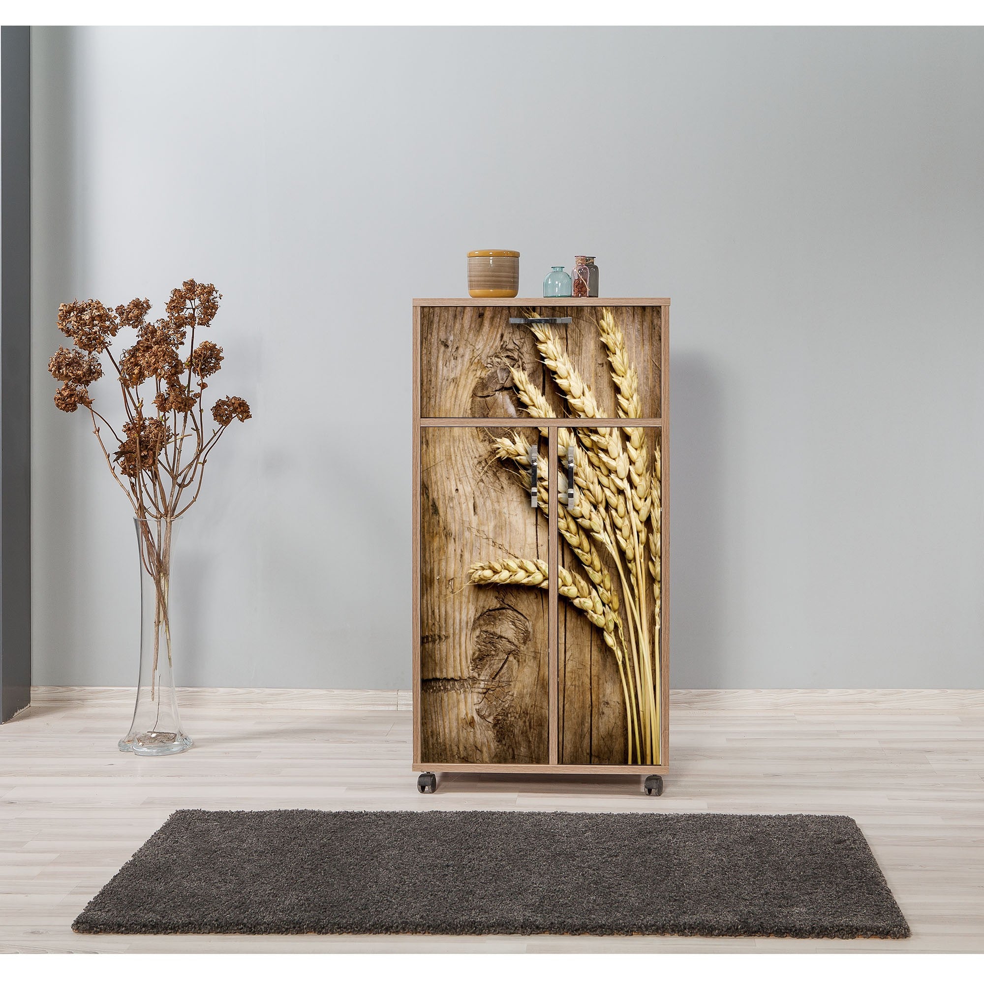 Armário multiuso – 60 x 116 x 36 cm – Carvalho Sonoma – Melamina