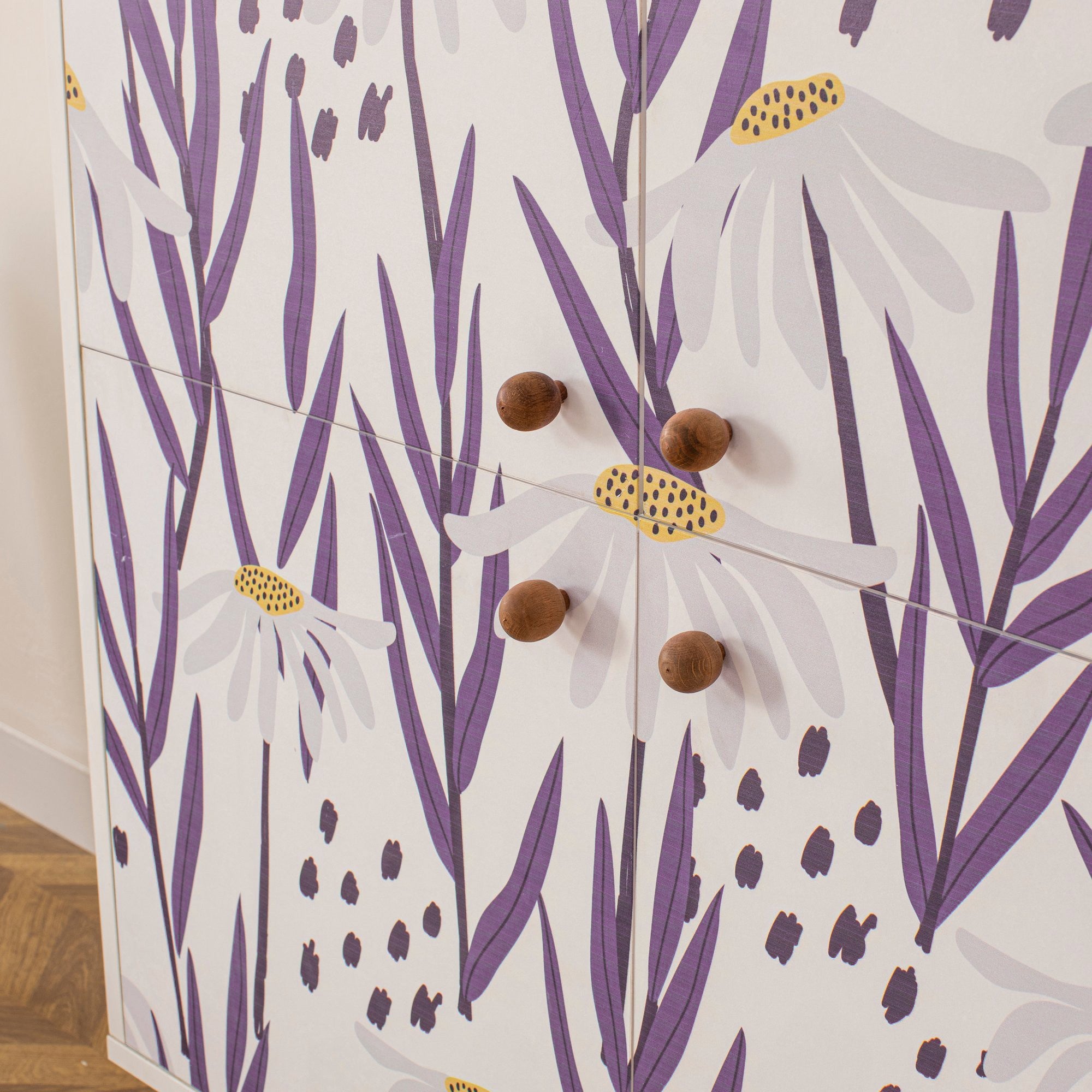 Armário multiuso – 95 x 111 x 36 cm – Branco e Azul Escuro – Melamina