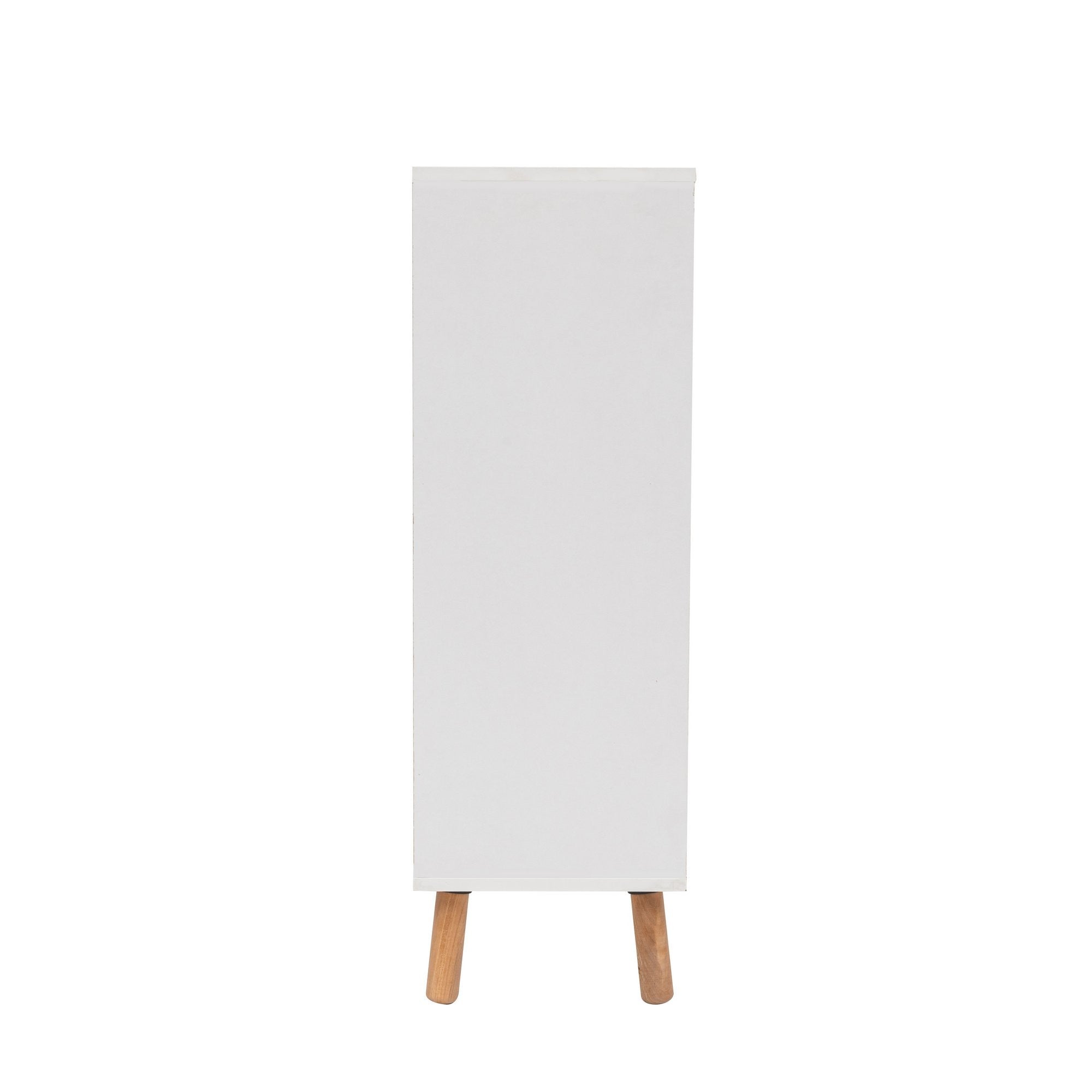 Armário multiuso – 95 x 111 x 36 cm – Branco e Azul Escuro – Melamina