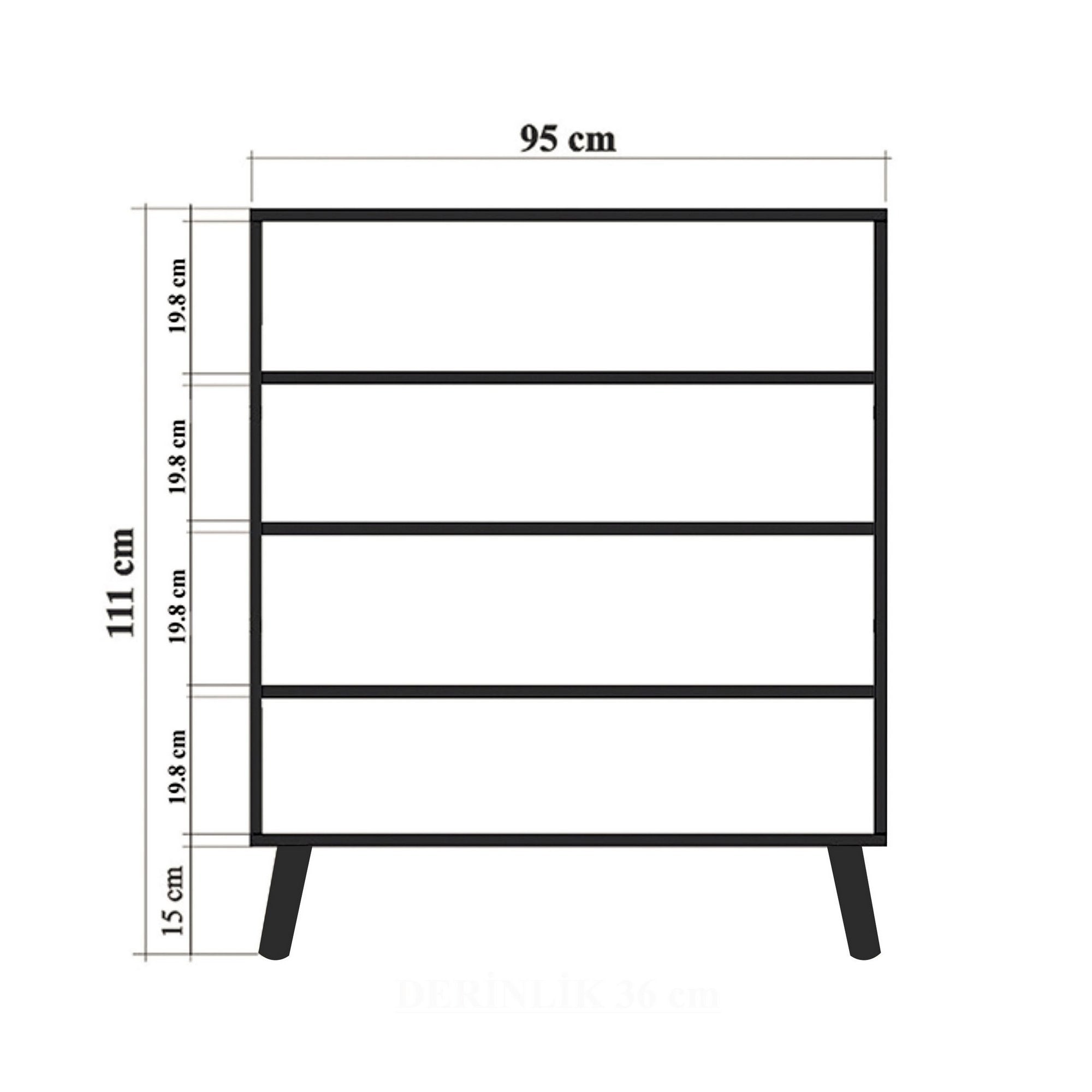 Armário multiuso – 95 x 111 x 36 cm – Branco e Azul Escuro – Melamina