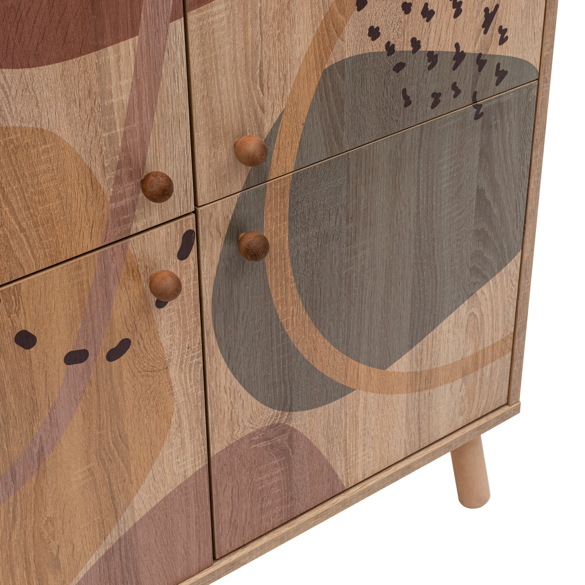 Armário multifuncional – 95 cm x 111 cm x 36 cm – Pé de madeira