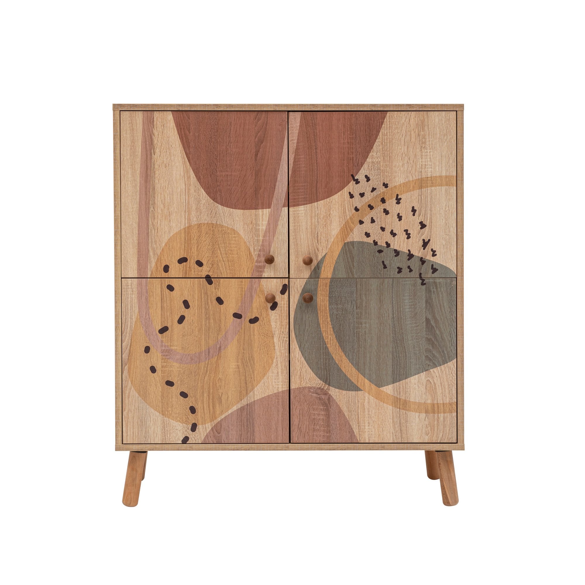 Armário multifuncional – 95 cm x 111 cm x 36 cm – Pé de madeira