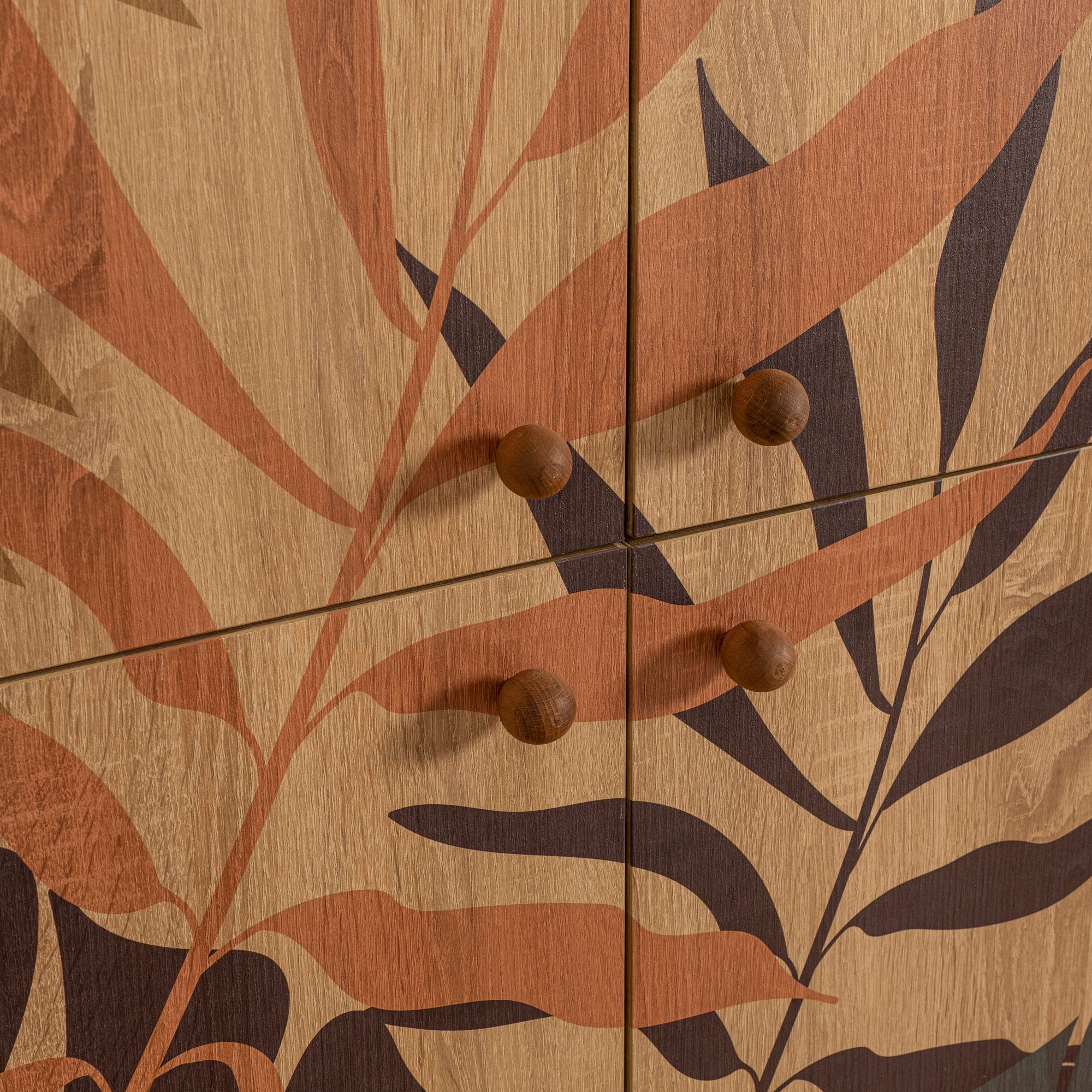 Armário multifuncional versátil – 95 cm x 111 cm x 36 cm – Preto – Painel de partículas e Madeira