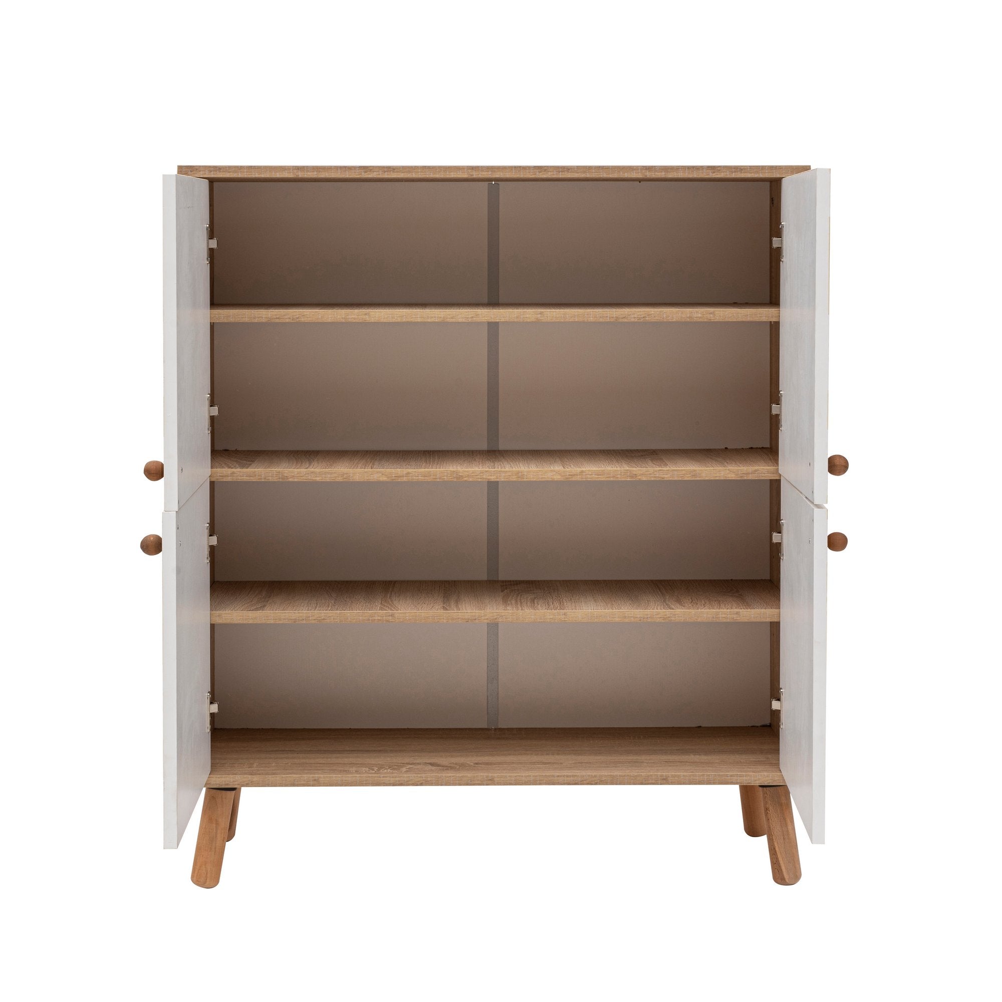 Armário multiuso – 95 cm x 111 cm x 36 cm – Sonomo, Amarelo e Branco – Melamina