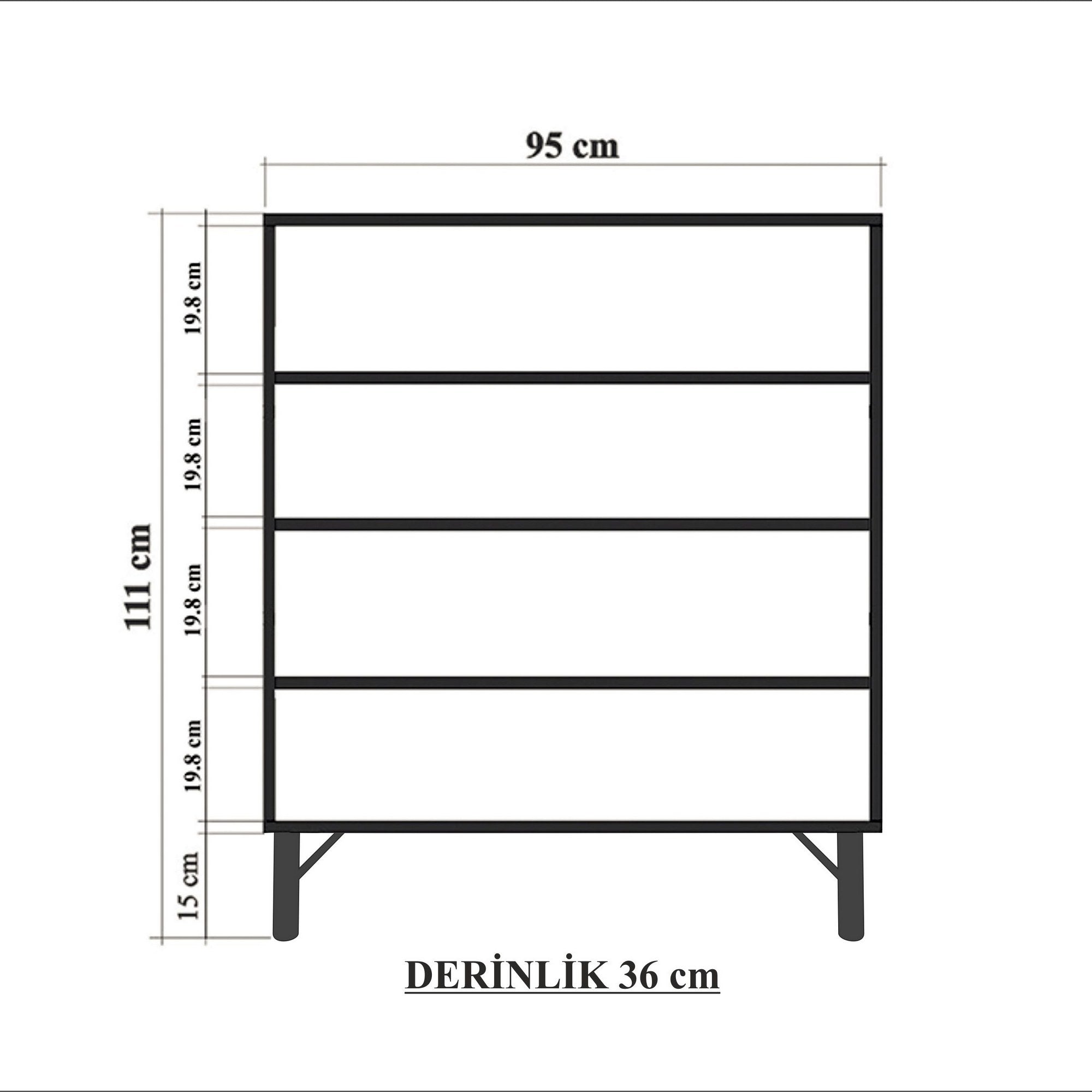 Armário multifuncional – 95 cm x 111 cm x 36 cm – Branco, Castanho, Roxo, Mostarda – Melamina