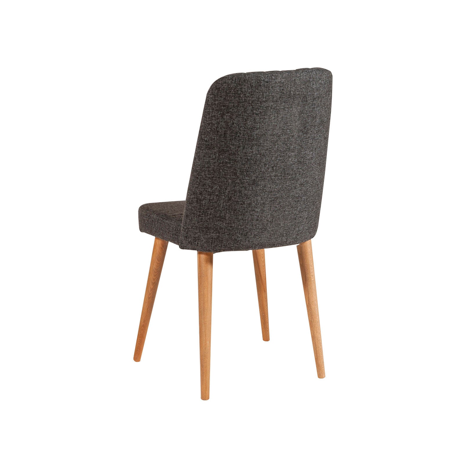 Conjunto de mesa de jantar extensível e cadeiras (4 peças), pinho do Atlântico e antracite, 130-165 cm | 100% revestido em melamina, tecido de linho, design escandinavo rústico