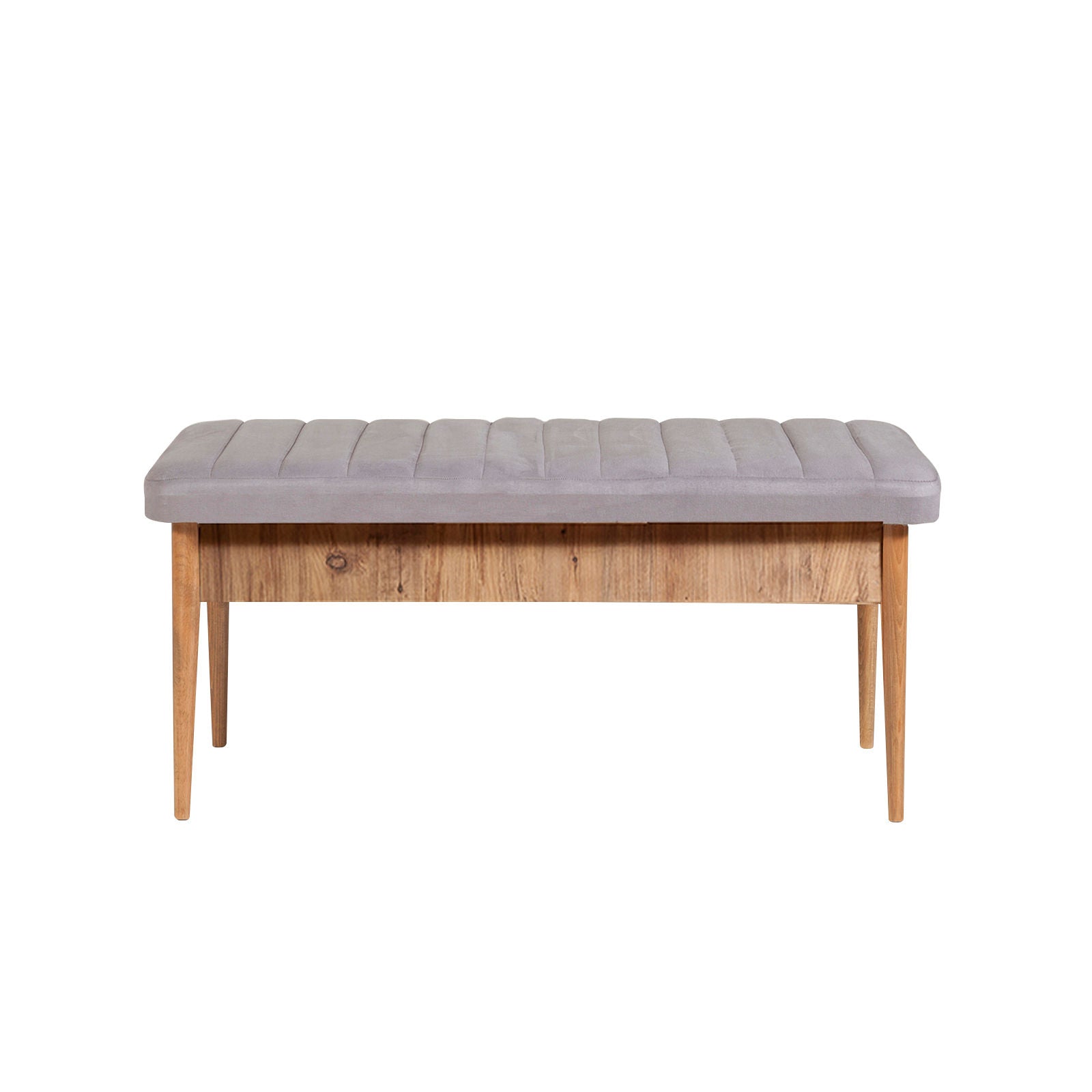 Conjunto de mesa de jantar extensível e cadeiras (4 peças), pinho atlântico e Soho, 130-165 cm | 100% veludo, pernas de madeira de carpa | Design rústico moderno para refeições elegantes