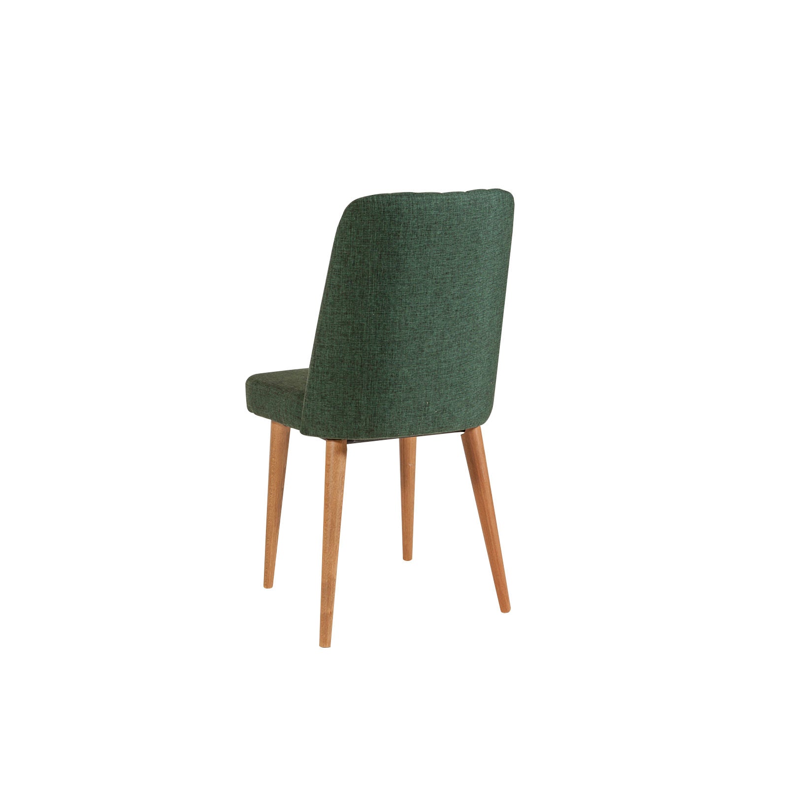 Conjunto de mesa de jantar extensível e cadeiras (4 peças), pinho atlântico e verde, 130-165 cm | 100% melamina, tecido de linho, design escandinavo rústico